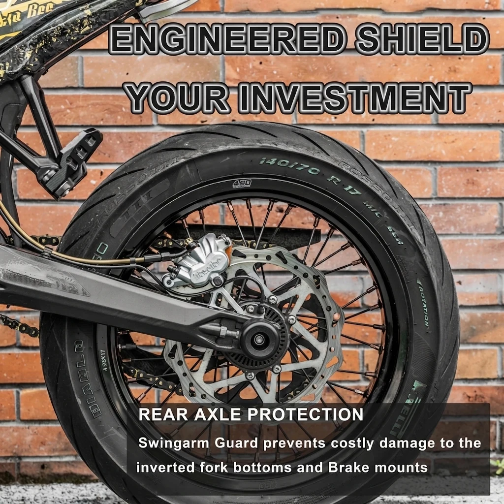 For Ultra Bee Crash Sliders Supermoto Axle Sliders Front Rear Anti-Drop Nylon Blocks Front and Rear Axle Protection Plate