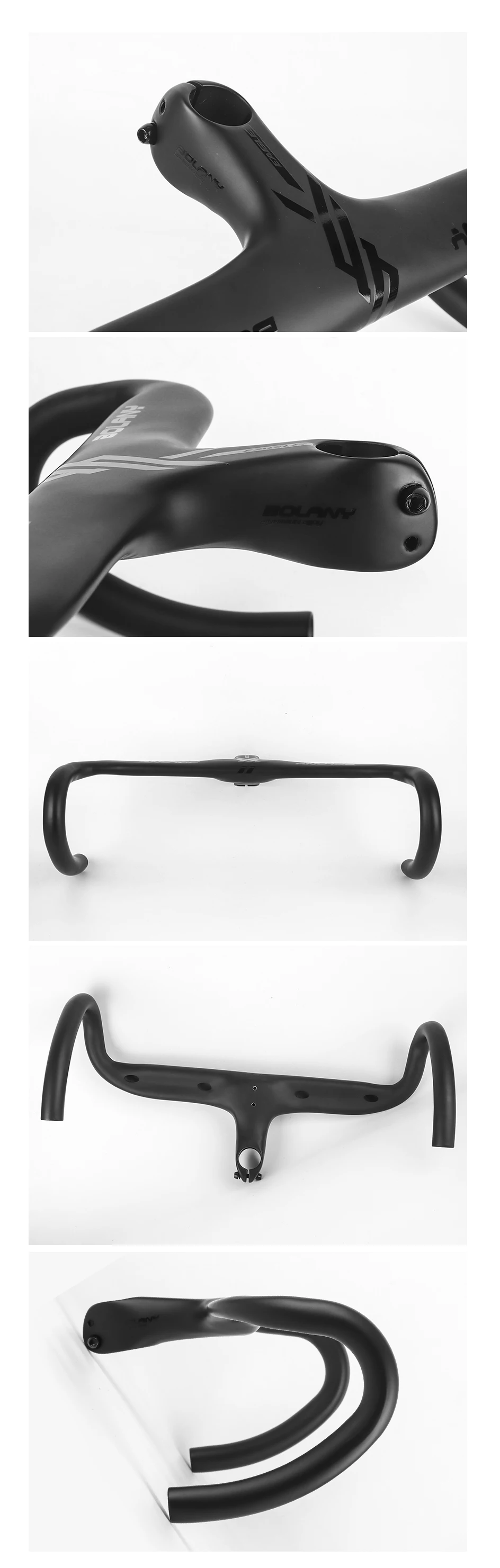 BOLANY Road Bike Handlebar Aluminum Alloy Lightweight Drop Bar Bicycle -7Angle 420mm Matte Black Handlebar for Road Bicycle