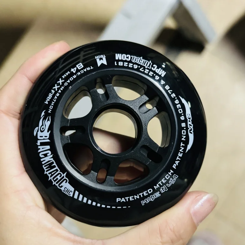 MPC 84mm Black Magic XXFirm Inline Speed Wheel for 84mm 84 Race Speed Rodas Road Ruedas XXF Durable Ealstic PU Roller Tire 8pcs