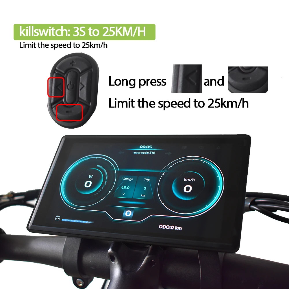 H8【UART2】 Electric Bicycle Computer Screen Projection Navigation Digital Stopwatch Speedometer for Ebike Cycling Odometer