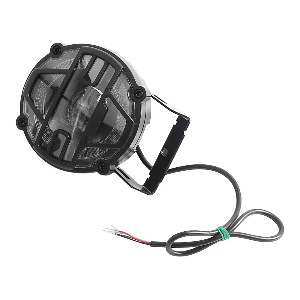 Electric Scooter Front Light 36V 48V Headlight Lamp Snowmobile Off-road Vehicle Horn Headlight Aluminum Alloy Portable Part