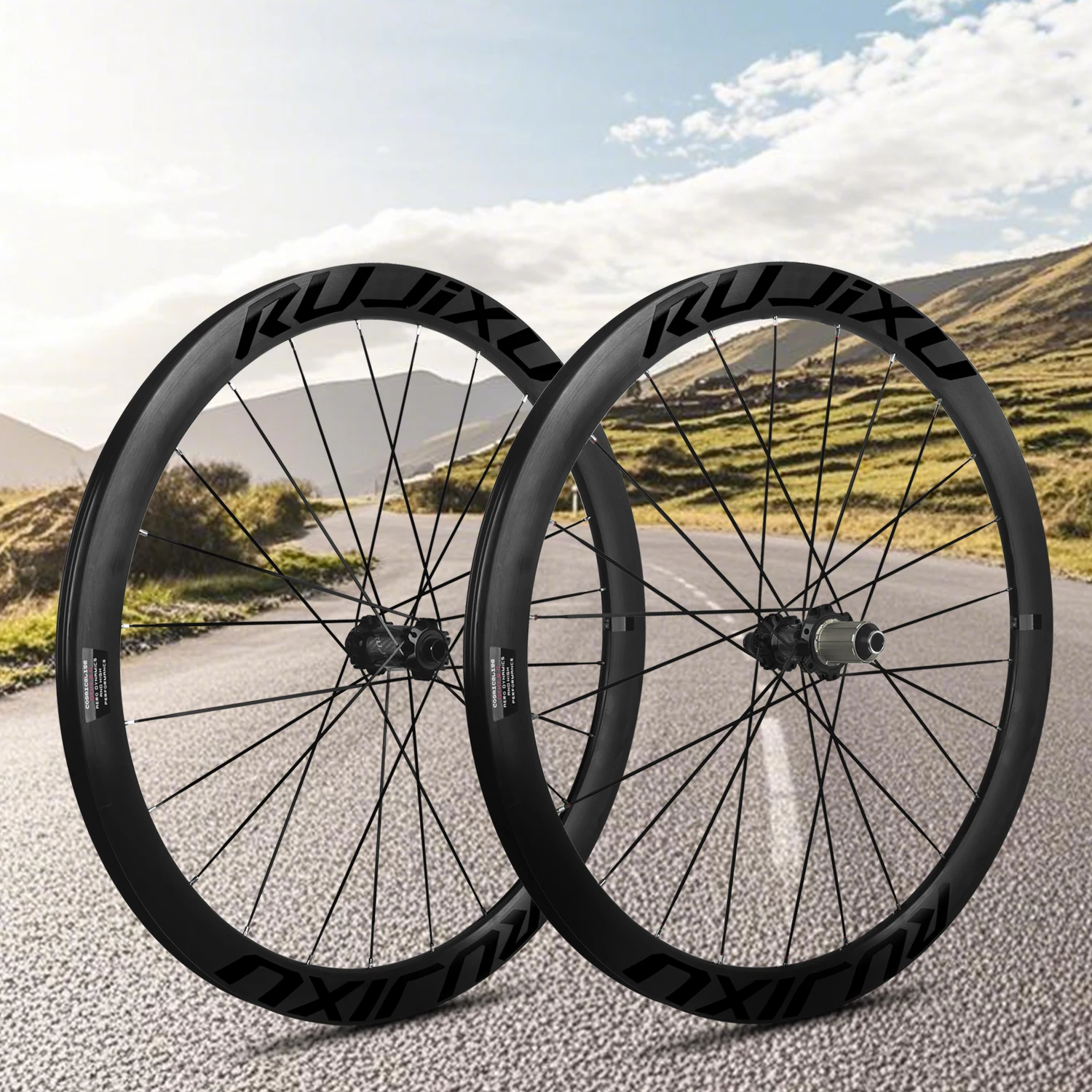 Gravel Rujixu Deep 45mm Mountain Horse Wheelset 700c /29-inch Mtb Wheels Carbon Fiber Tube HUB Bicycle Disc Brake Aluminum Wheel