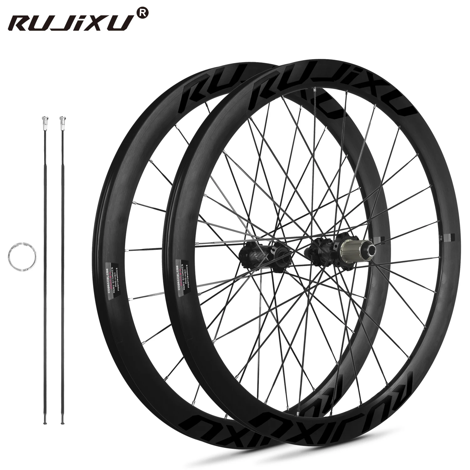 Gravel Rujixu Deep 45mm Mountain Horse Wheelset 700c /29-inch Mtb Wheels Carbon Fiber Tube HUB Bicycle Disc Brake Aluminum Wheel