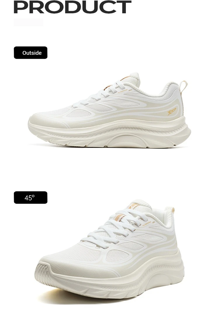 Xtep Light FW Running Shoes For Women Summer Breathable Mesh Running Shoes Outdoor Cushioning Rope Skipping Shoes 875318110019
