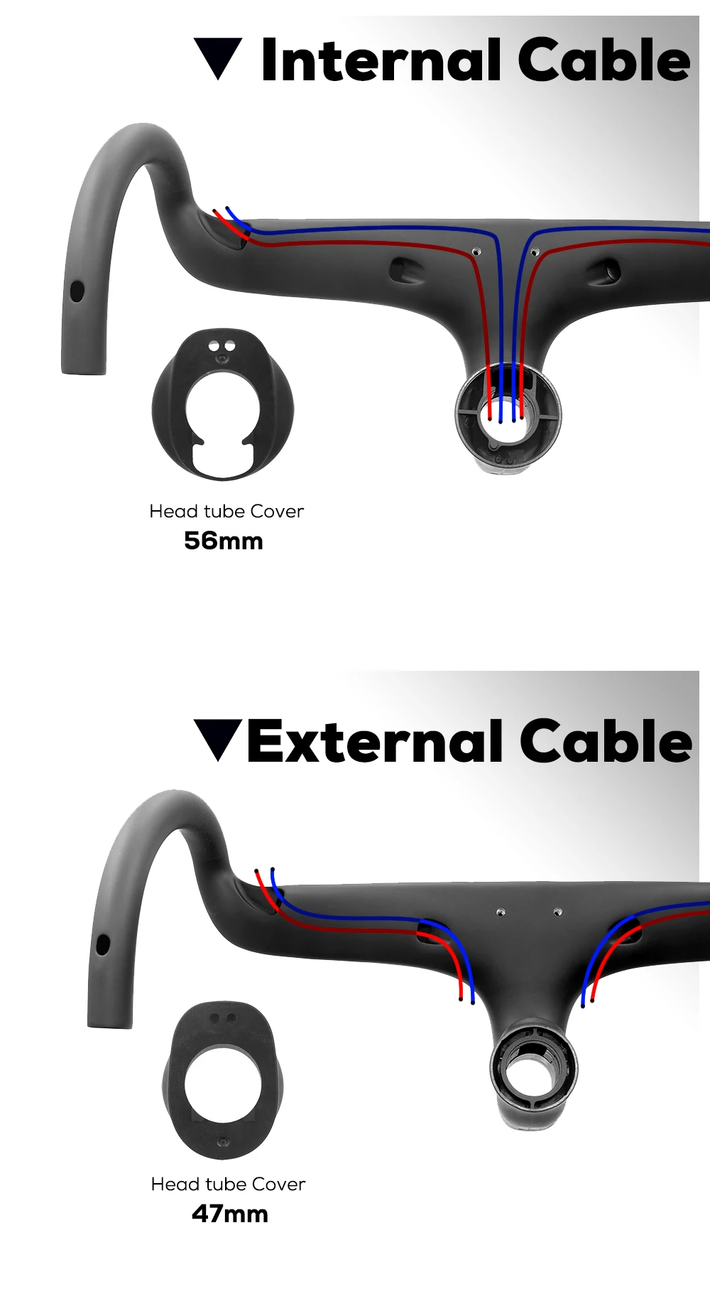 ULLICYC T4 ULTRA Road Bike Full Carbon Fiber Internal Cable Integrated Bicycle Handlebar Cockpit For 360mm-380mm With Mount