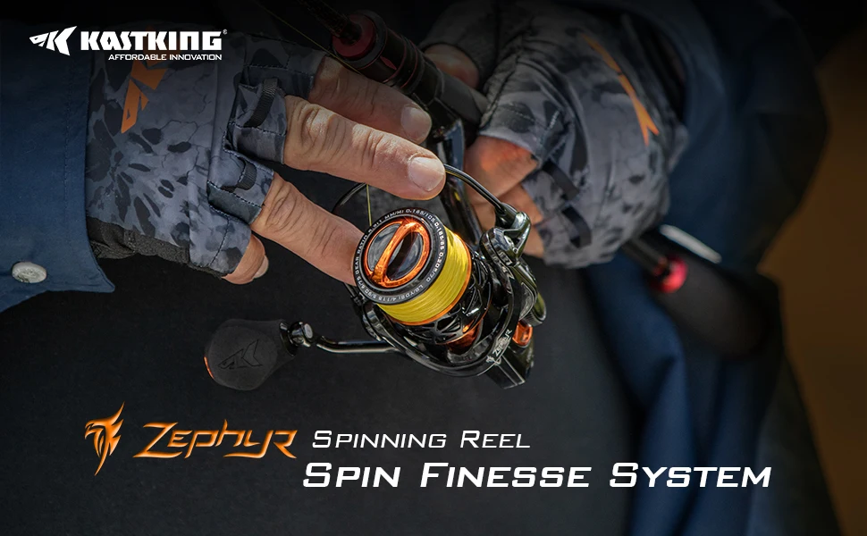 KastKing Zephyr 1000 SFS Spinning Reel Ultralight Spin Finesse System Fishing Reel Carbon Fiber Construction Carbon Fiber Drag