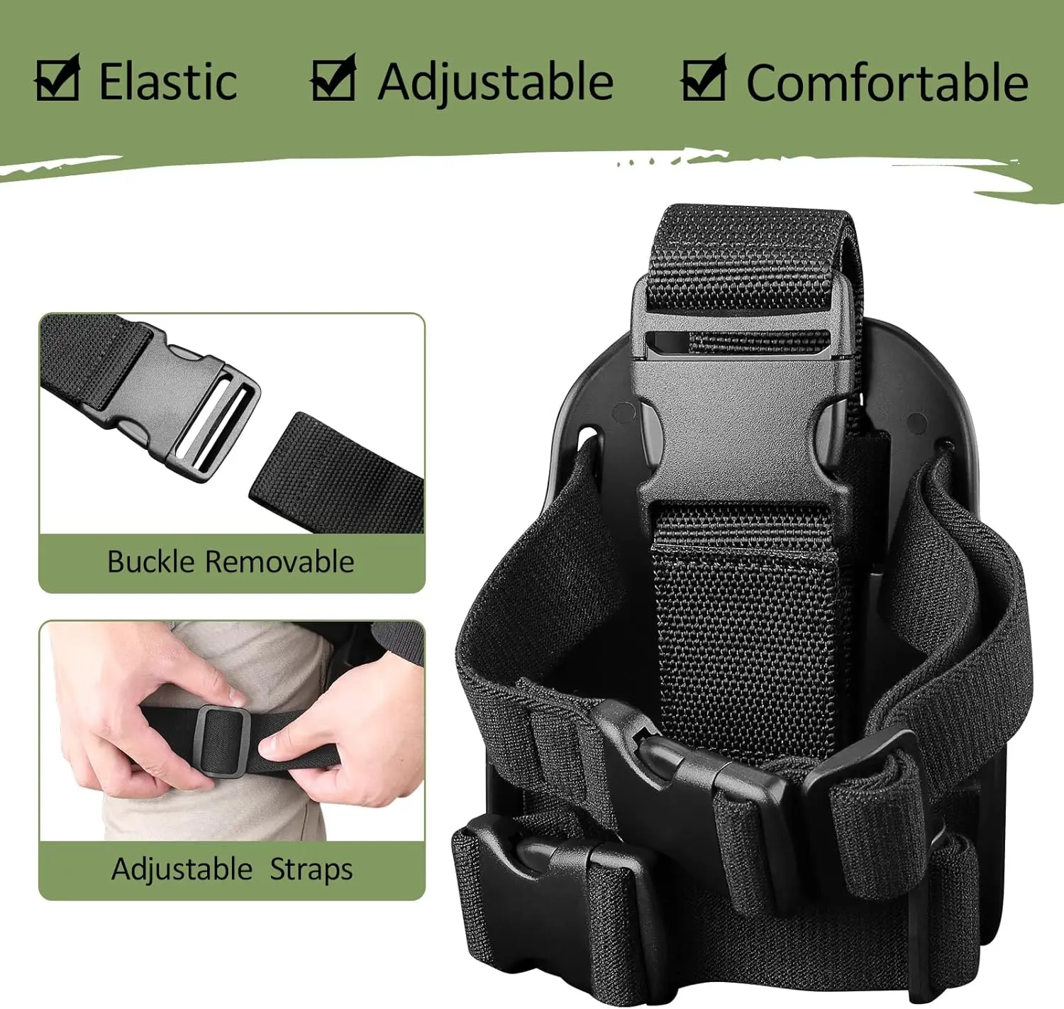 Level III G17 Drop Leg Holster,Fits G17/G19 (Gen 3-5),G22/G23/G31/G32 (Gen 3-4),G19X/G44/G45,Right Hand Holster
