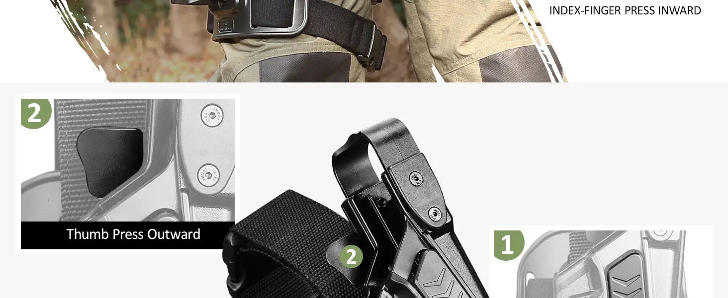 Level III G17 Drop Leg Holster,Fits G17/G19 (Gen 3-5),G22/G23/G31/G32 (Gen 3-4),G19X/G44/G45,Right Hand Holster