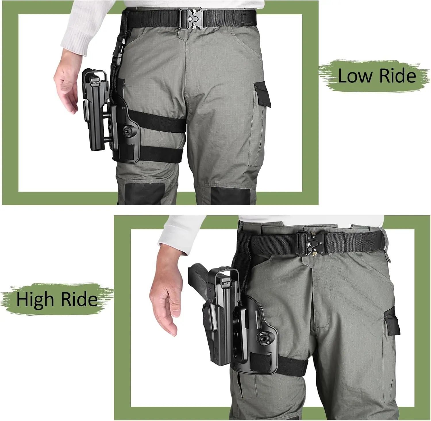 Level III G17 Drop Leg Holster,Fits G17/G19 (Gen 3-5),G22/G23/G31/G32 (Gen 3-4),G19X/G44/G45,Right Hand Holster