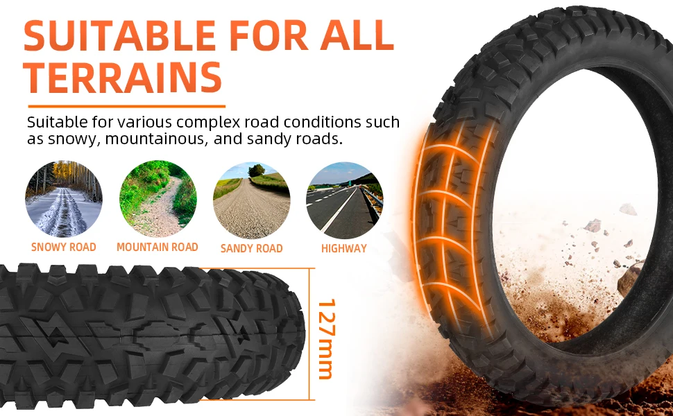 ULIP New 20x5.0 Fat Tire Off-road Bike Extra Wide Tyres for Sand Snow All Terrain for 20*4.0 Fat Bikes with E-Bikes 20 Inch Tire