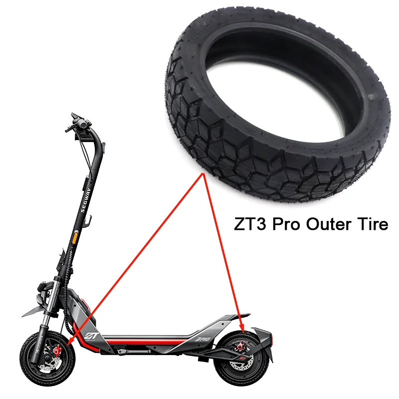 Original 11-inch Off-road Tires For Ninebot By Segway ZT3 / ZT3 PRO Electric Scooter 70/60-7.5 Tubeless Tyres Wheel Accessories