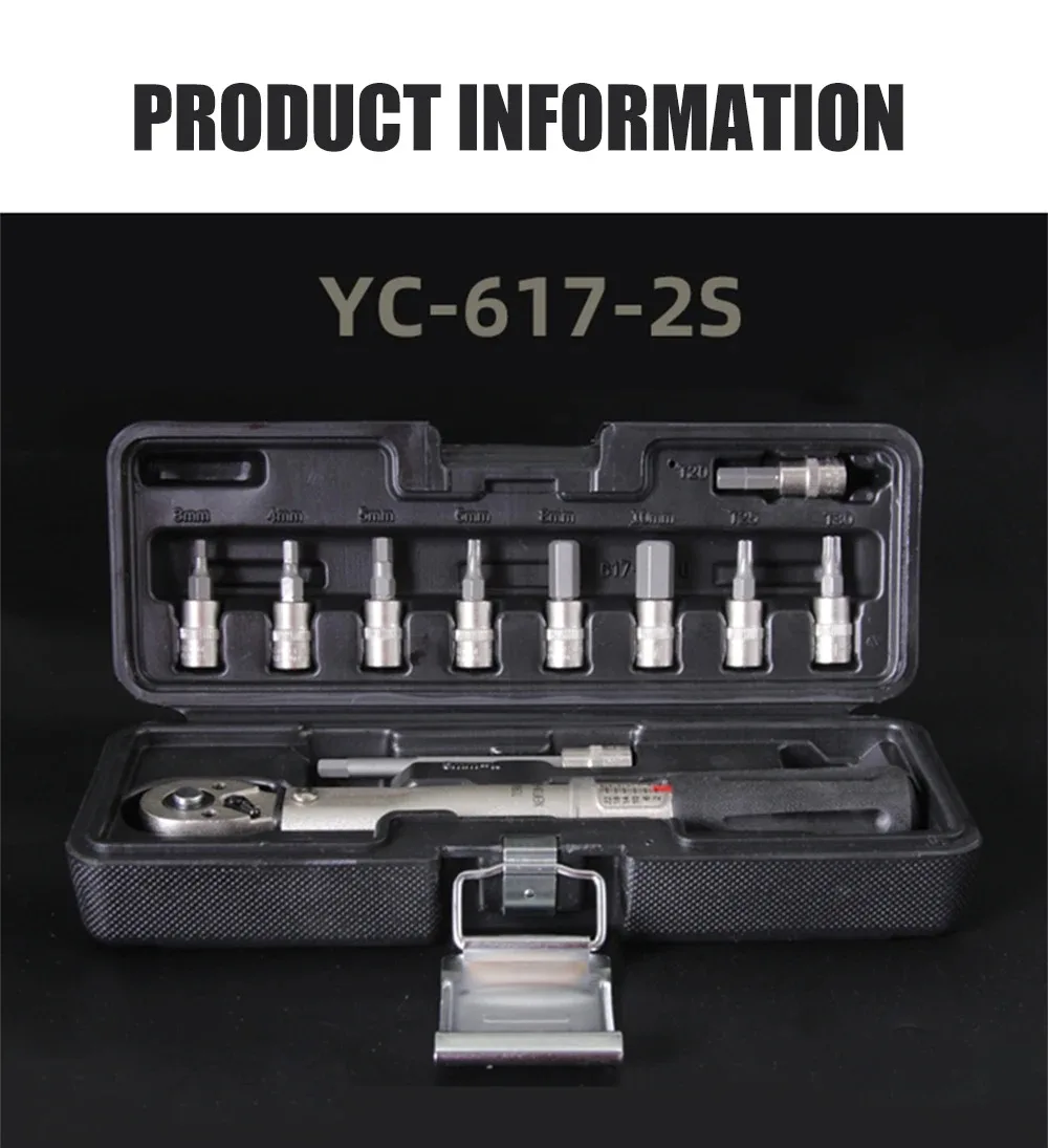 BIKEHAND Professional Taiwan YC-617-2S Bicycle Bike Torque Wrench Allen Key Tool Socket Spanner Set Kit Cycling Repair Tool Kits