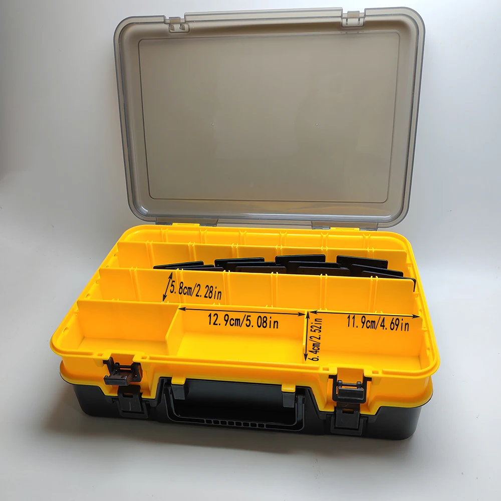 Luya Double-Layer Suitcase Fishing Toolbox Large Capacity Accessory Box Fake Bait Tool Parts Accessory Storage Box