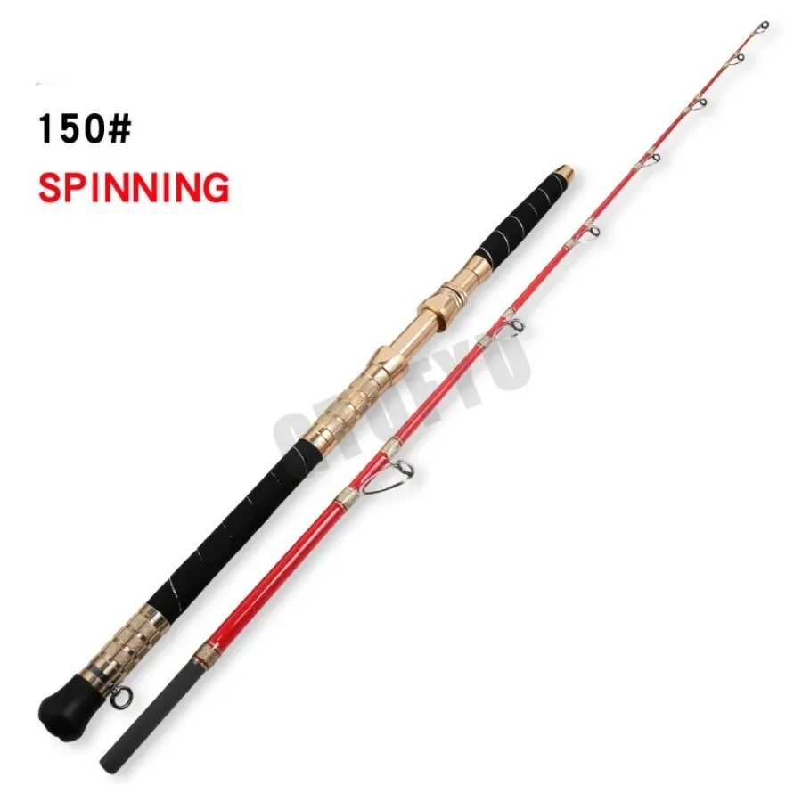1.65M 1.80M 1.98M Casting Spining Fishing Rod 50kg Straight Butt Deep Sea Superhard Throwing shot Rod Ocean Boat Trolling Rod
