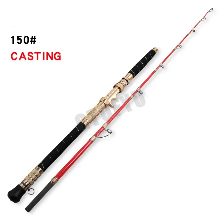 1.65M 1.80M 1.98M Casting Spining Fishing Rod 50kg Straight Butt Deep Sea Superhard Throwing shot Rod Ocean Boat Trolling Rod
