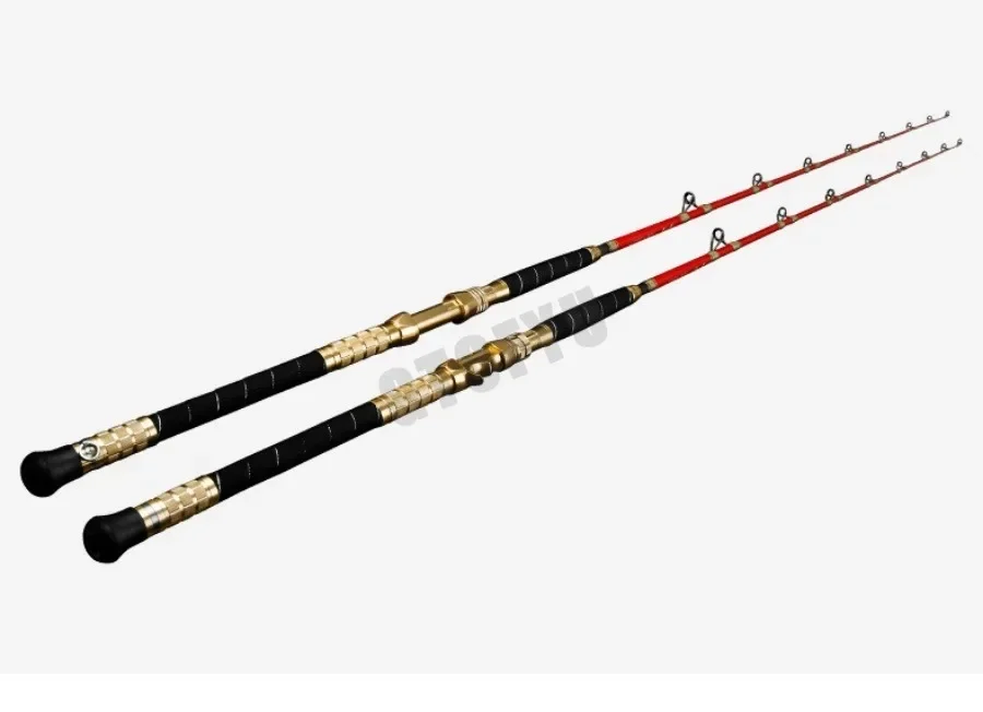 1.65M 1.80M 1.98M Casting Spining Fishing Rod 50kg Straight Butt Deep Sea Superhard Throwing shot Rod Ocean Boat Trolling Rod