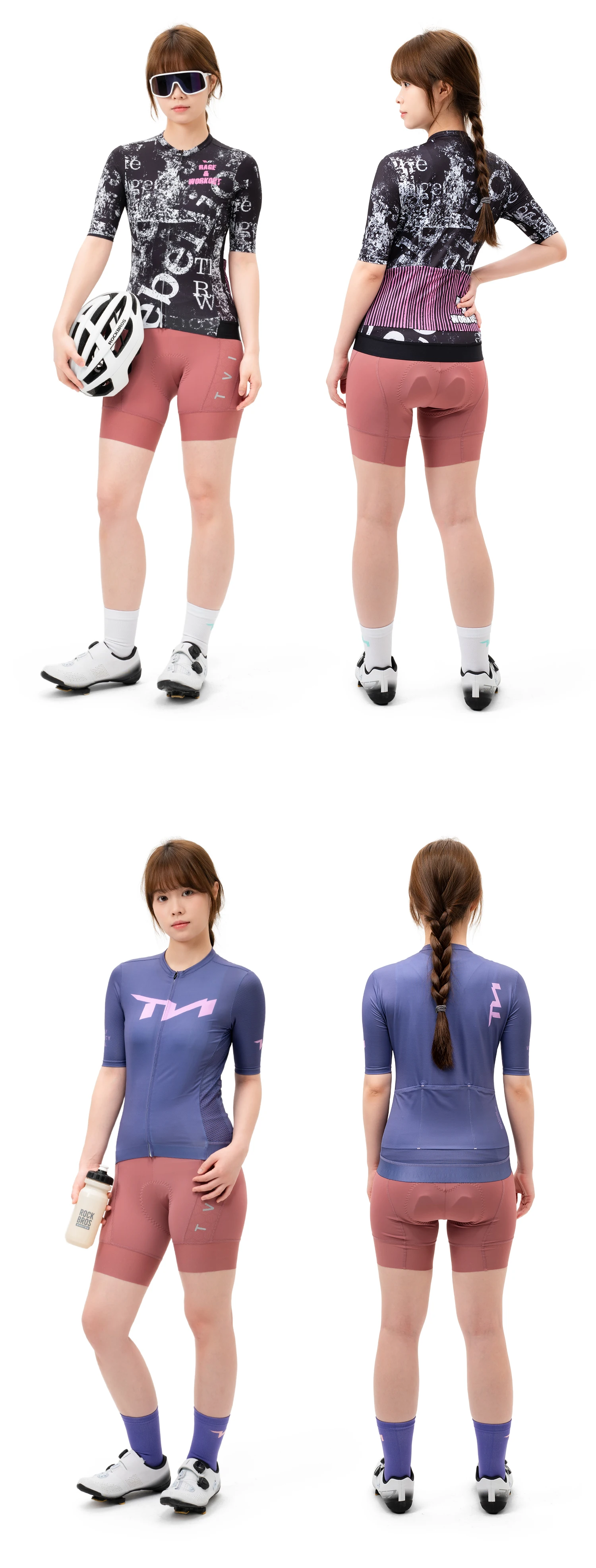 ROCKBROS Cycling Jersey Women Summer Lightweight Breathable Bicycle Clothes High Quality MTB Road Short Sleeve Cycling Shirt