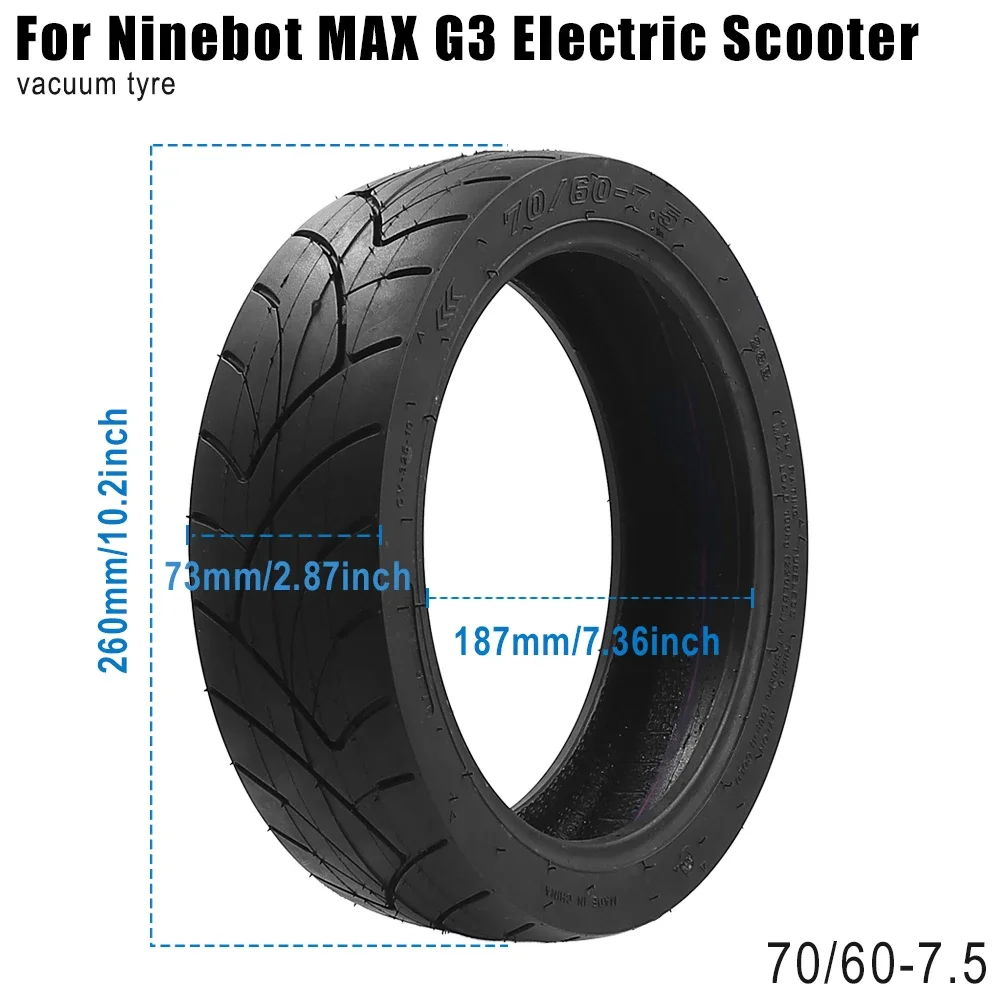 70/60-7.5 Tubeless Tire for Segway Ninebot MAX G3 Electric Scooter 11-inch Vacuum Tire Wheel Parts Accessories
