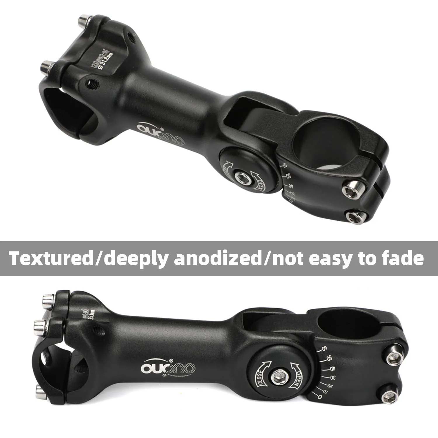 OUO Mtb Power For Giant OD2 31.8mm CNC Adjustable Bicycle Stem Riser 31.8mm Handlebar Stem Bicycle Fork Bike Table Takeaway