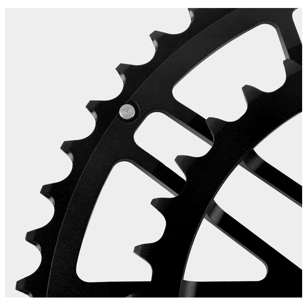 WUZEI Road Bike 3 Bolts Direct Mount Chainwheel 2x8 9 10 11 12 Speed Bicycle Crown Double Chainring Aluminum Alloy Speed Part