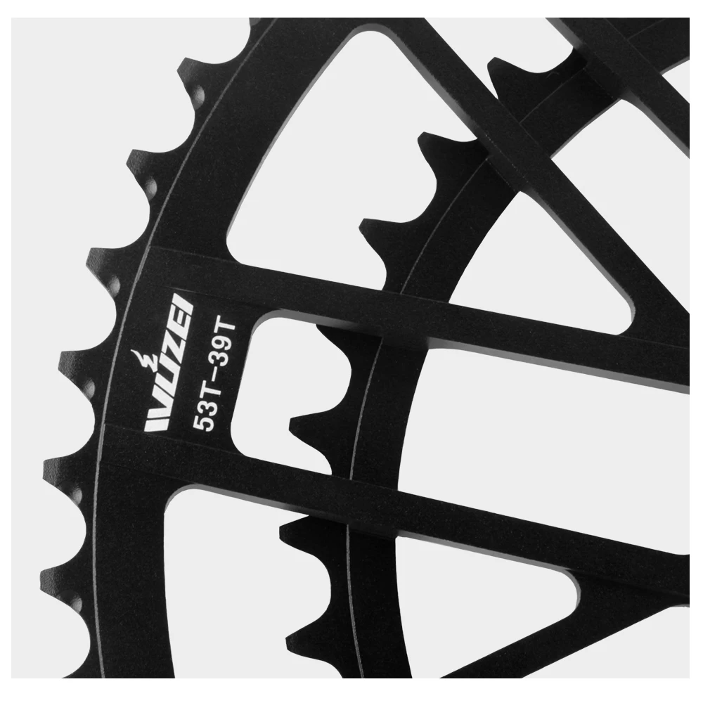 WUZEI Road Bike 3 Bolts Direct Mount Chainwheel 2x8 9 10 11 12 Speed Bicycle Crown Double Chainring Aluminum Alloy Speed Part