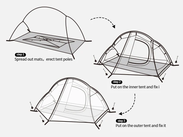 Naturehike 2025 Camping Tent Waterproof Ultralight Portable One Person Nylon Cycling Tent Hiking Backpacking Shelter Tents