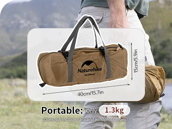 Naturehike 2025 Camping Tent Waterproof Ultralight Portable One Person Nylon Cycling Tent Hiking Backpacking Shelter Tents