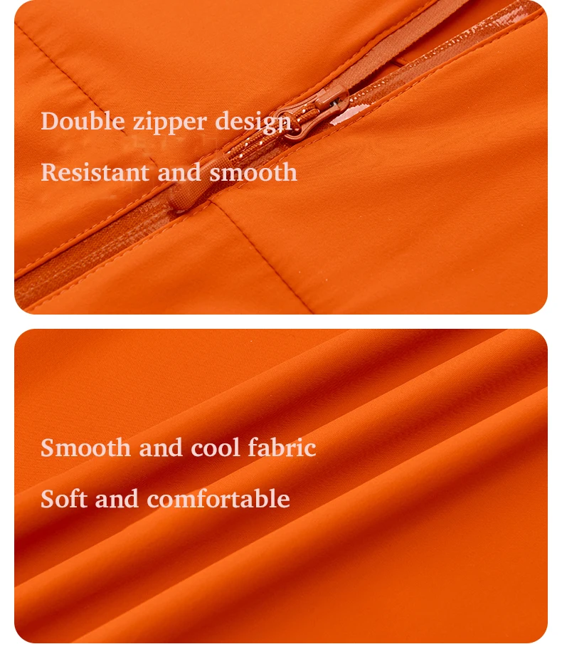 LNGXO Men's Women's Hiking Rain Coat Sun Protective Camping Trekking Waterproof Jacket Unisex Stretch Two-Way Zipper Windbreaker