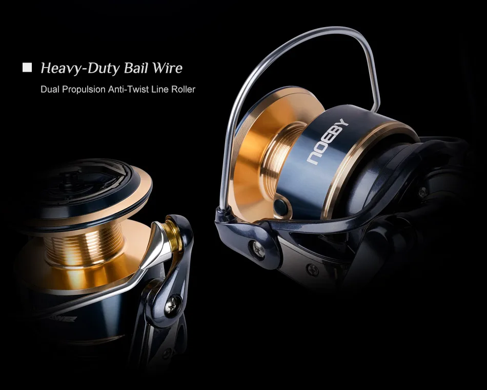 Noeby Infinite Power Spinning Fishing Reel 5000H 8000H 10000H Max Drag 20kg Full Metal Body Saltwater Spinning Fishing Reels