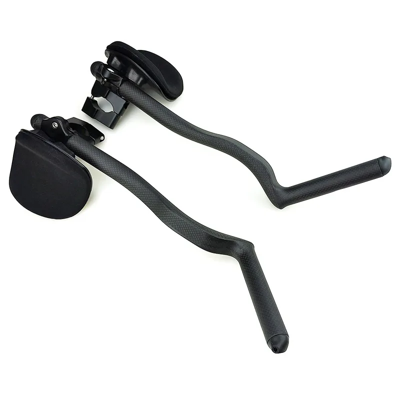 Carbon Road Handlebars Bicycle Rest Bar TT Handlebar Clip On Aero bar Bike Racing Carbon Handle Bar 30°/45° Triathlon Handles