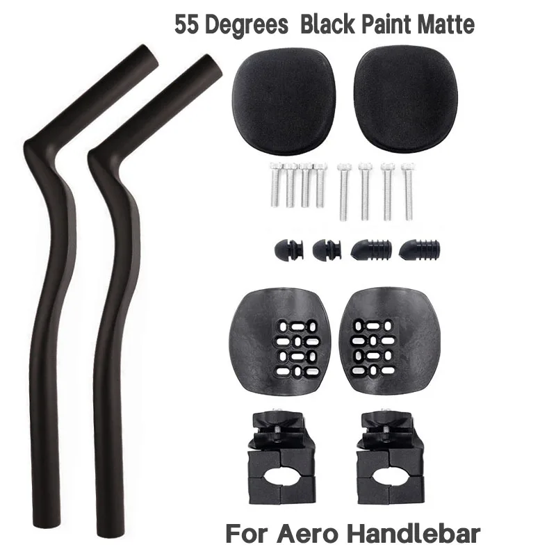 Carbon Road Handlebars Bicycle Rest Bar TT Handlebar Clip On Aero bar Bike Racing Carbon Handle Bar 30°/45° Triathlon Handles