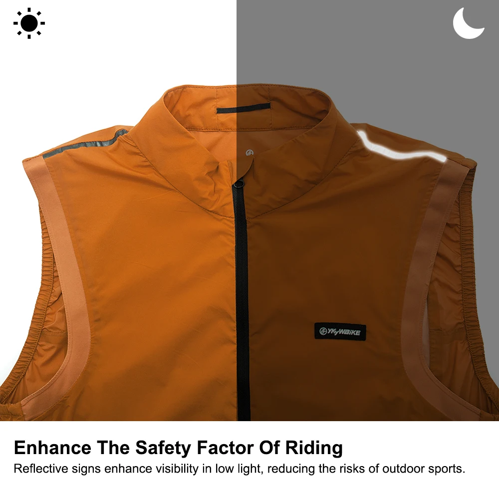YKYWBIKE Man MTB Sleeveless Cycling Vests Sports Breathable Road Bike Clothing Cycling Gilets Vest Summer Bicycle Vest