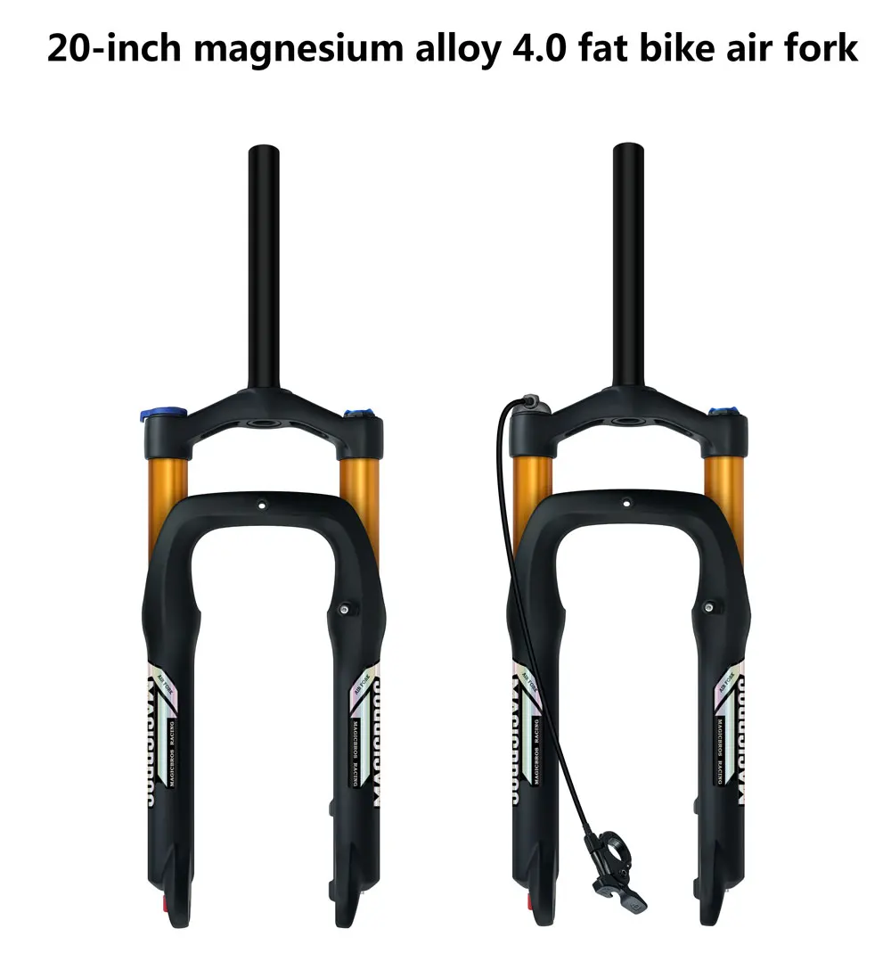MAGICBROS Electric Bike Fork Air Suspension 20 26inch 4.0 Fork Snow Bike E-bike 9*135MM Damping Adjustment Fat Bike Air Fork