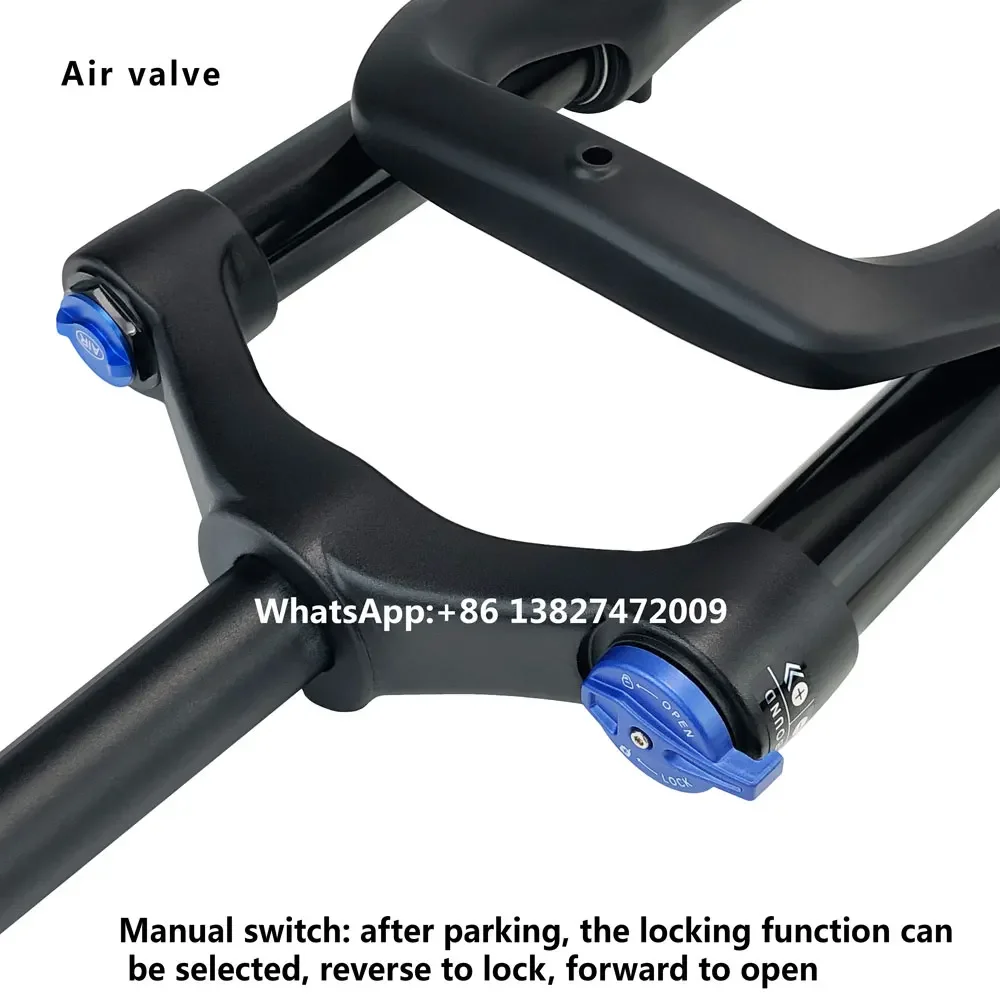 MAGICBROS Electric Bike Fork Air Suspension 20 26inch 4.0 Fork Snow Bike E-bike 9*135MM Damping Adjustment Fat Bike Air Fork