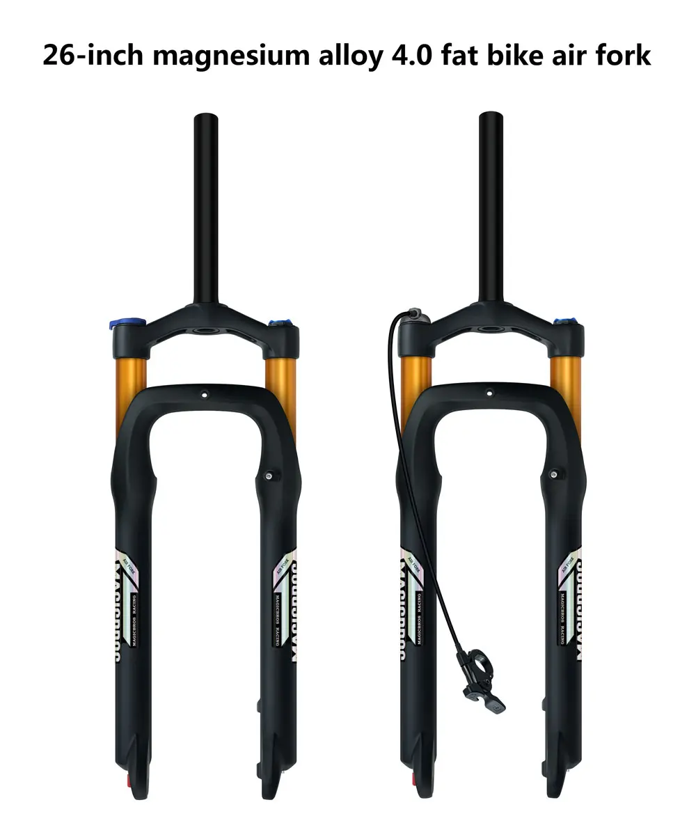 MAGICBROS Electric Bike Fork Air Suspension 20 26inch 4.0 Fork Snow Bike E-bike 9*135MM Damping Adjustment Fat Bike Air Fork