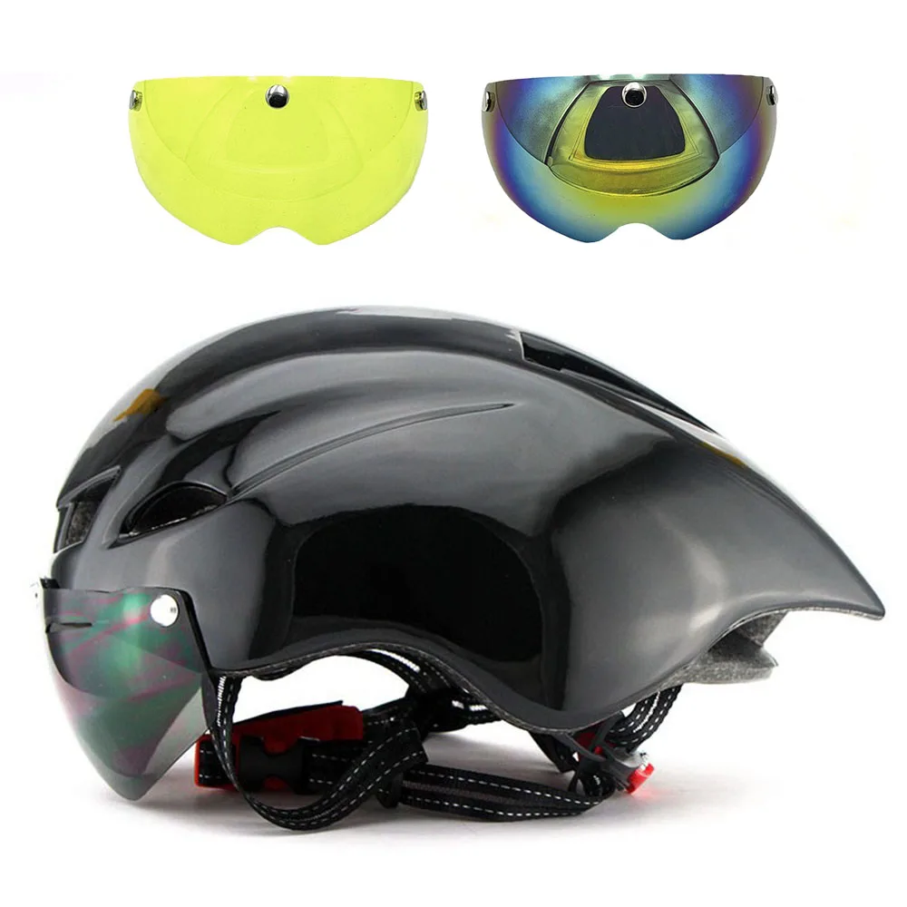 Brand New YUMAJ WINGER II Aero Road Bicycle Helmet for Riding with Magnetic Goggles TT Racing Bicycle Sports Safety Helmet YM-16