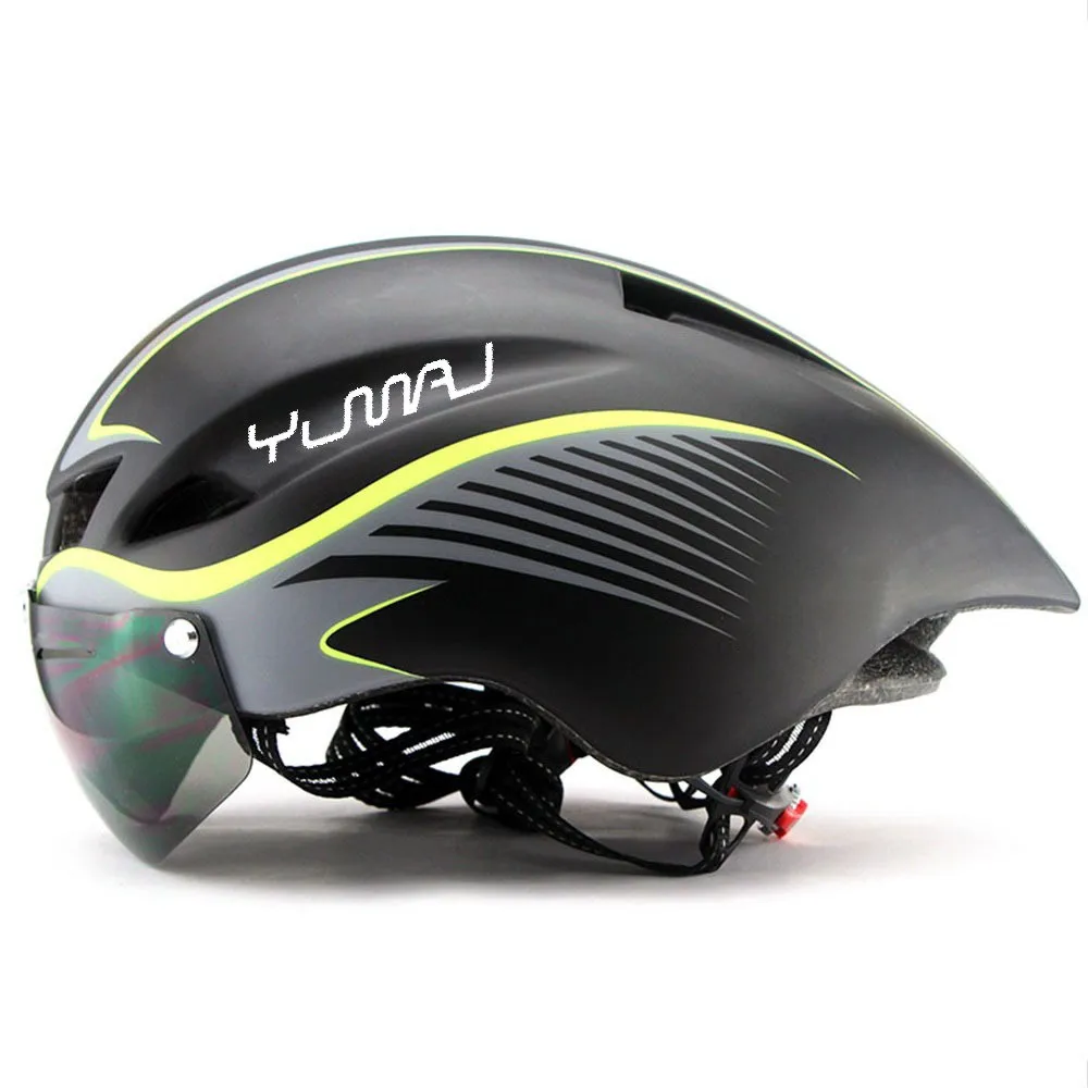 Brand New YUMAJ WINGER II Aero Road Bicycle Helmet for Riding with Magnetic Goggles TT Racing Bicycle Sports Safety Helmet YM-16