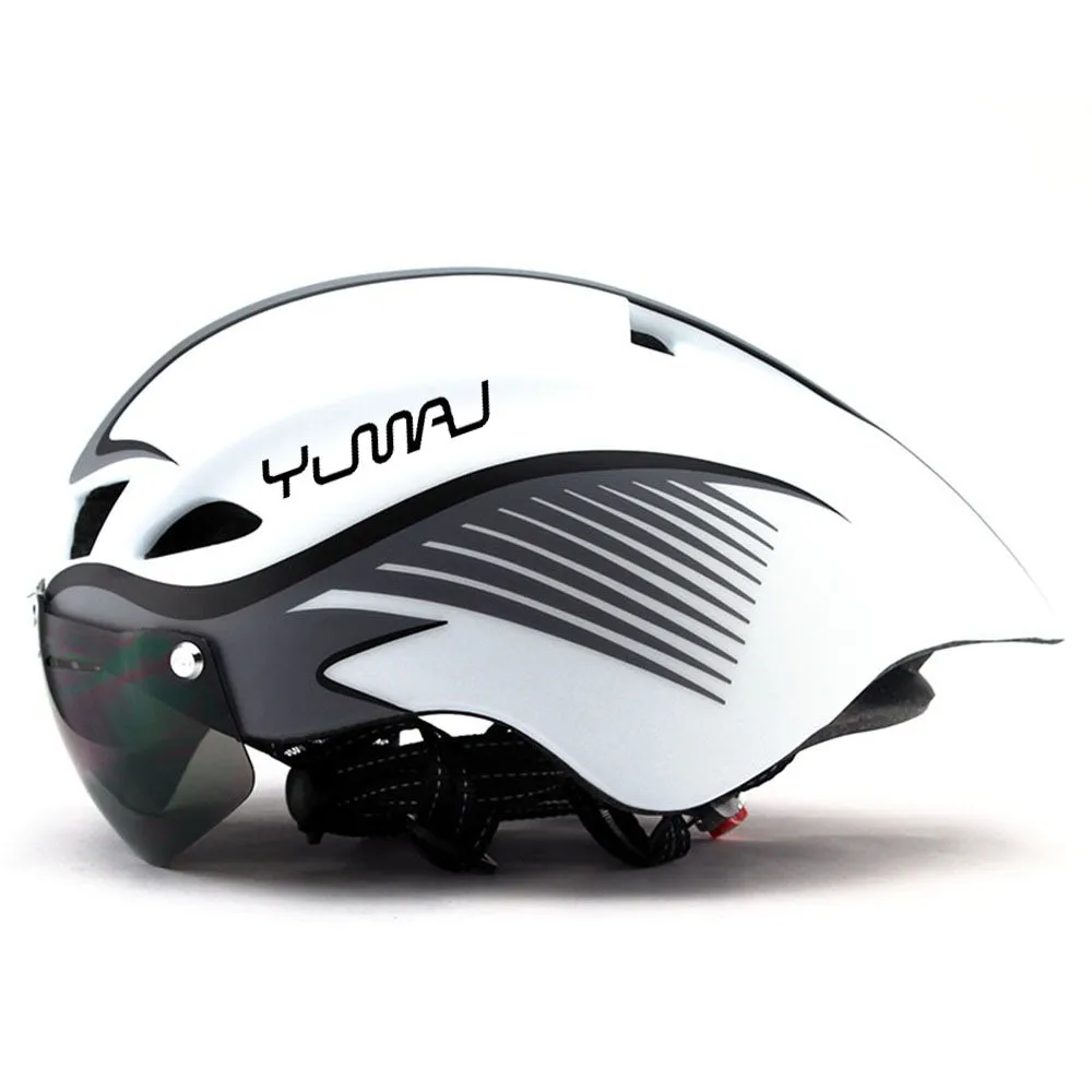 Brand New YUMAJ WINGER II Aero Road Bicycle Helmet for Riding with Magnetic Goggles TT Racing Bicycle Sports Safety Helmet YM-16