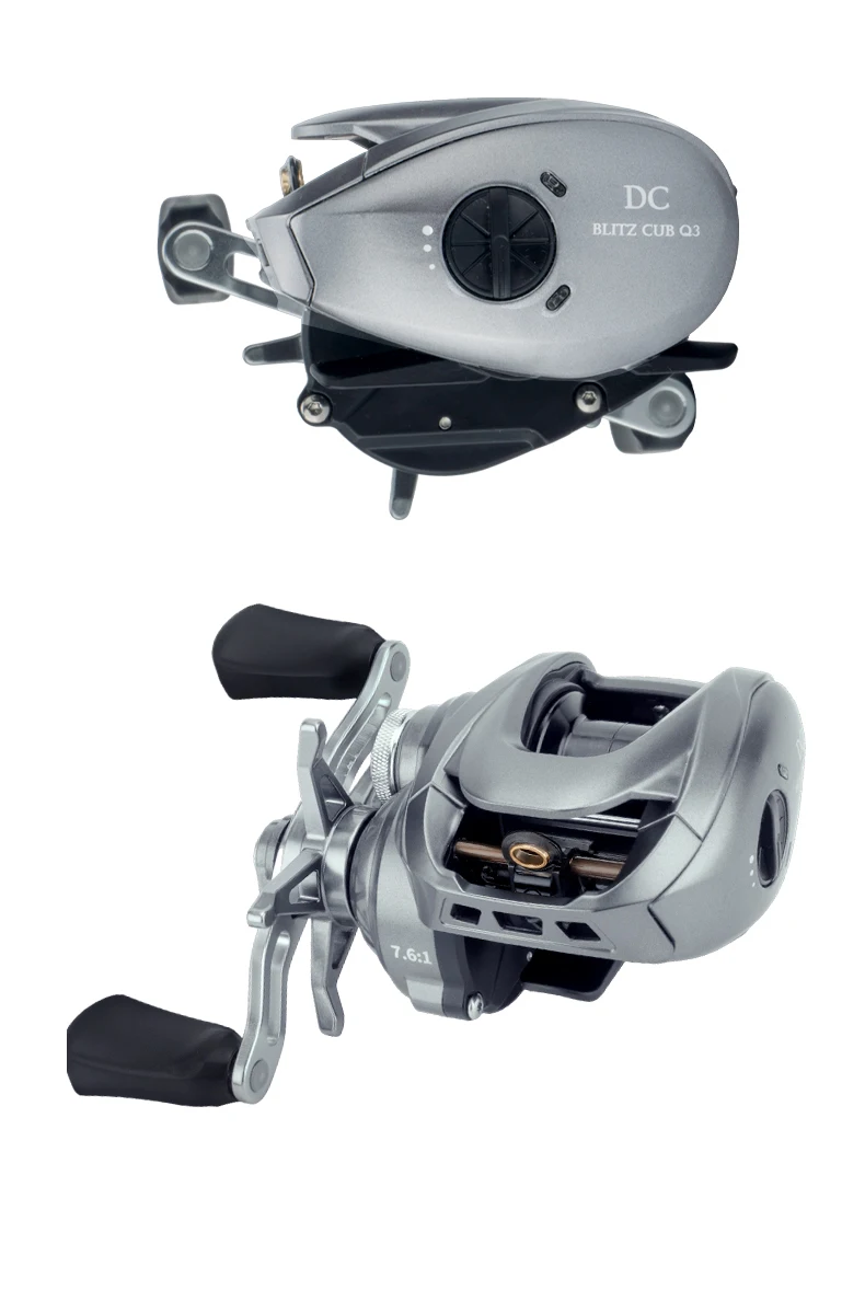 DEUKIO DC Baitcasting Fishing Reel Electronic Brake Band Sound Baitcast Fishing Reels Carbon Body 7.6:1 6+1BB Seawater Reel