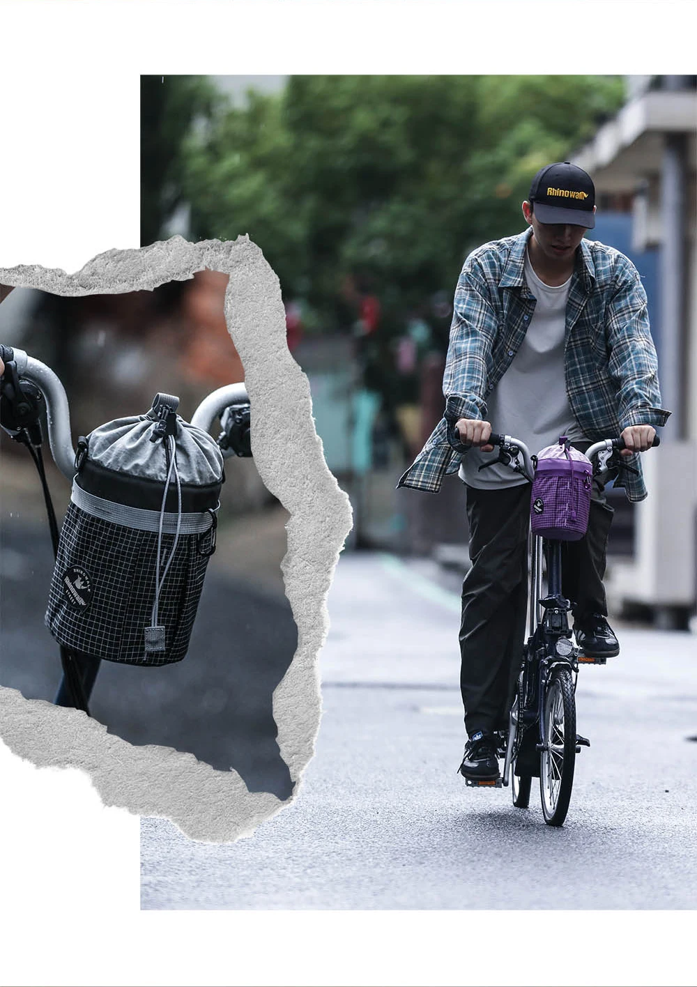 Rhinowalk Bicycle Front Tube Water Bottle Bag 2.5L Urban Cycling Handlebar Carrier Pouch Storage For MTB Road Bike Folding Bike