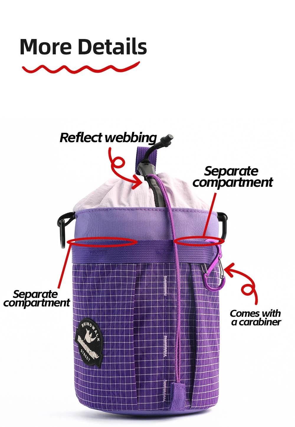 Rhinowalk Bicycle Front Tube Water Bottle Bag 2.5L Urban Cycling Handlebar Carrier Pouch Storage For MTB Road Bike Folding Bike