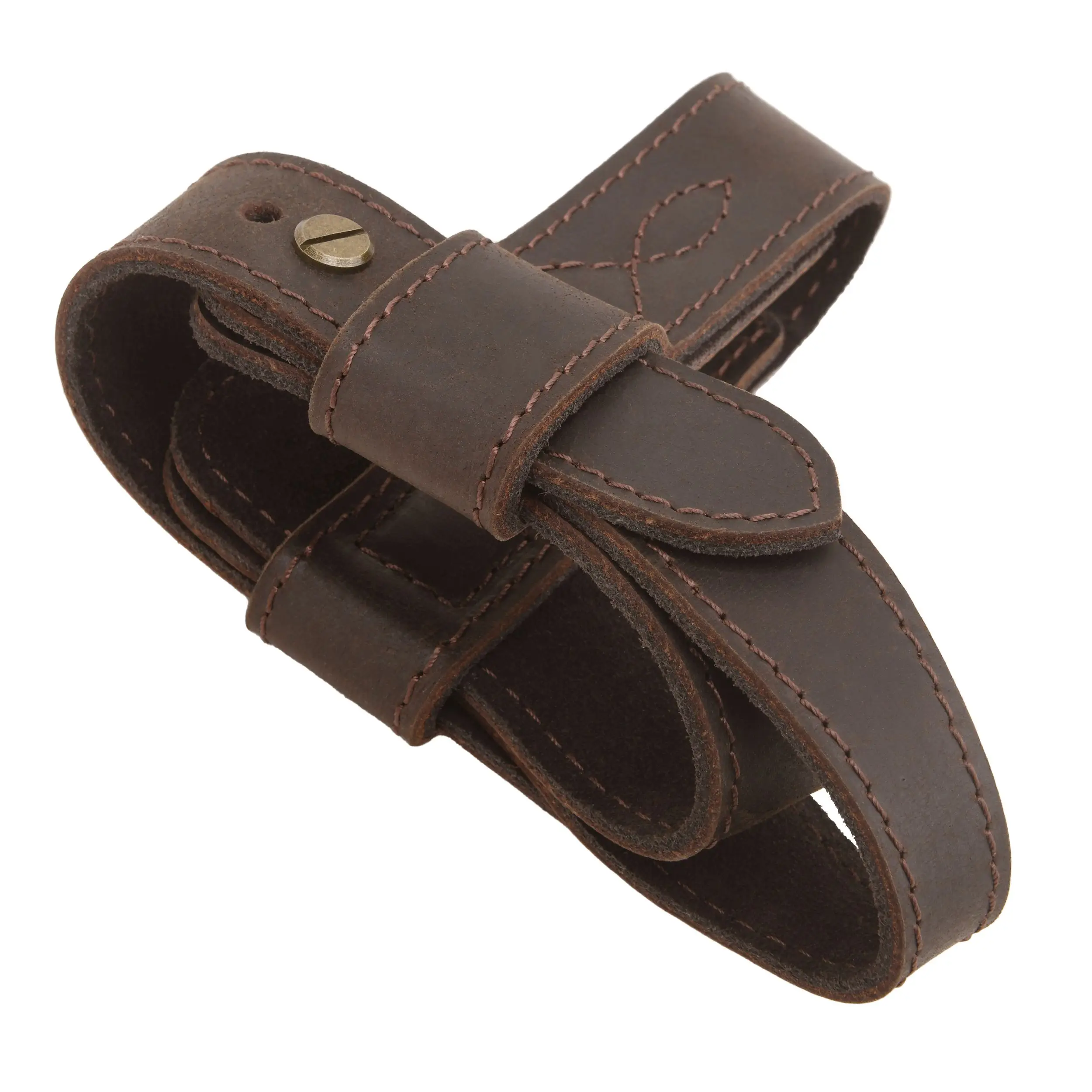 Upgraded Cowhide Leather Shotgun/Rifle No-Drill Harnessed Buttstock Holder Sling Mount