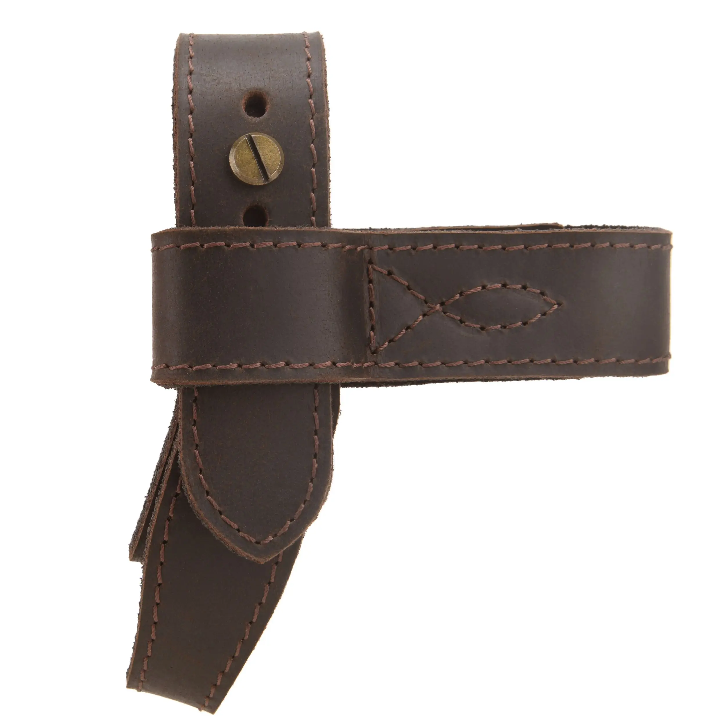 Upgraded Cowhide Leather Shotgun/Rifle No-Drill Harnessed Buttstock Holder Sling Mount