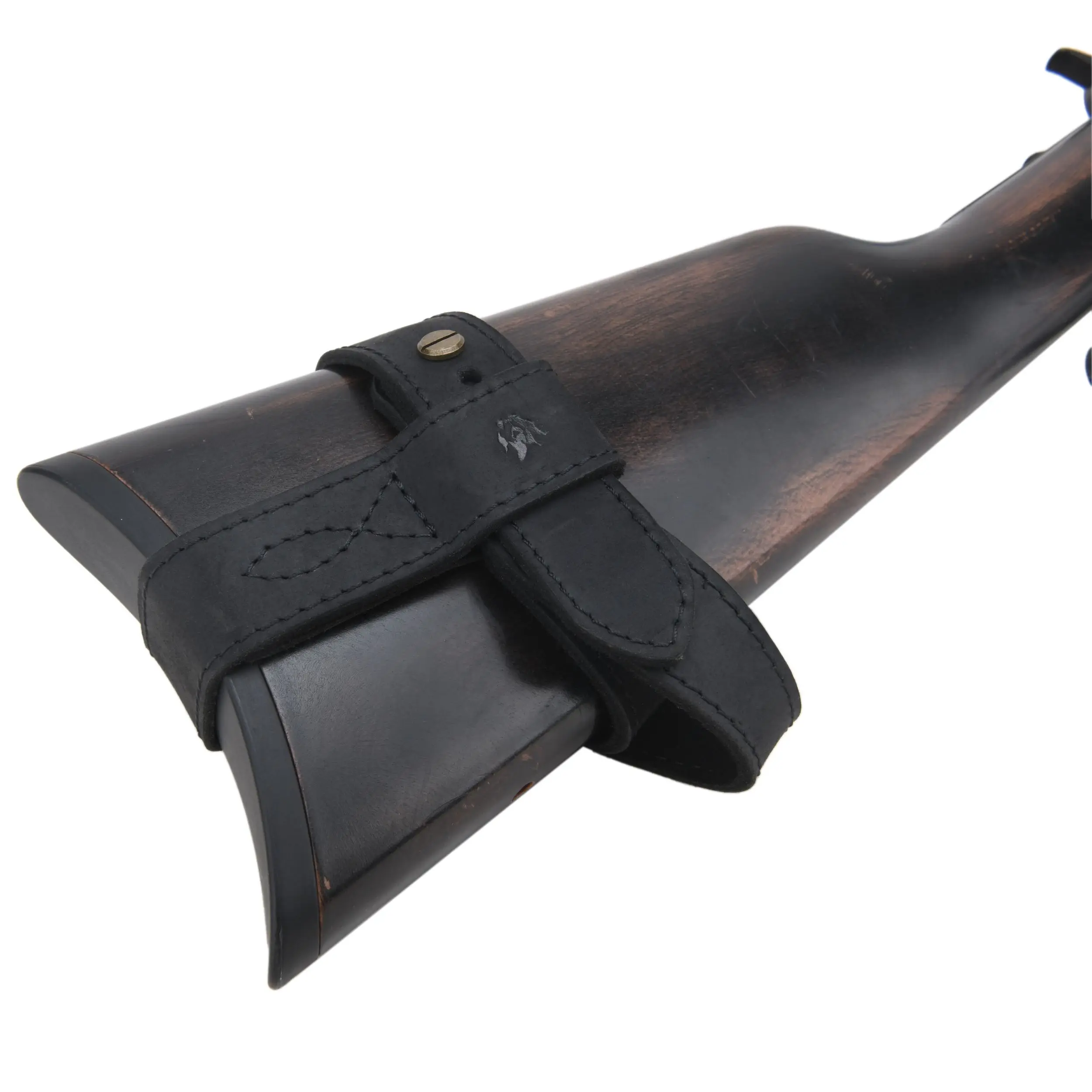 Upgraded Cowhide Leather Shotgun/Rifle No-Drill Harnessed Buttstock Holder Sling Mount