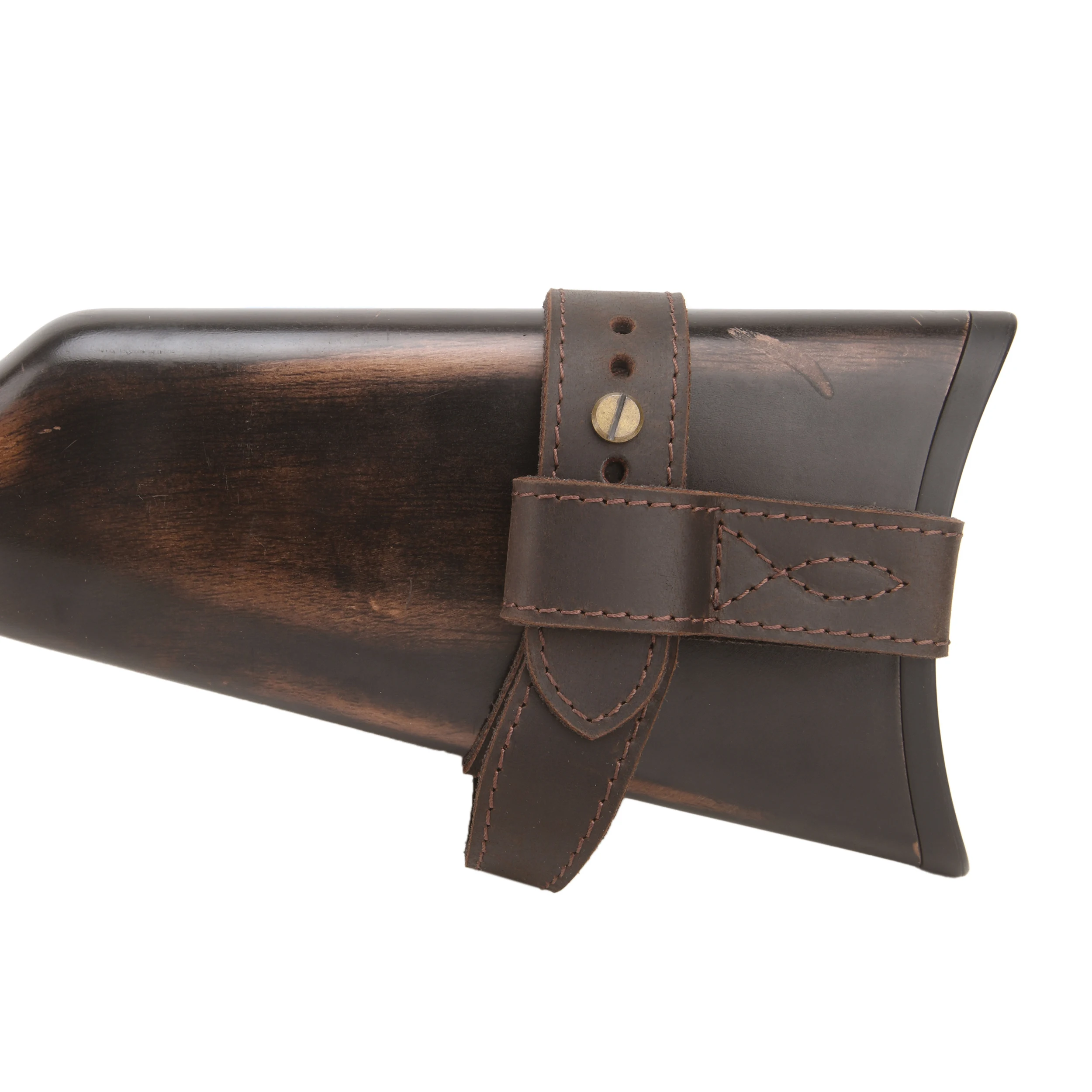 Upgraded Cowhide Leather Shotgun/Rifle No-Drill Harnessed Buttstock Holder Sling Mount