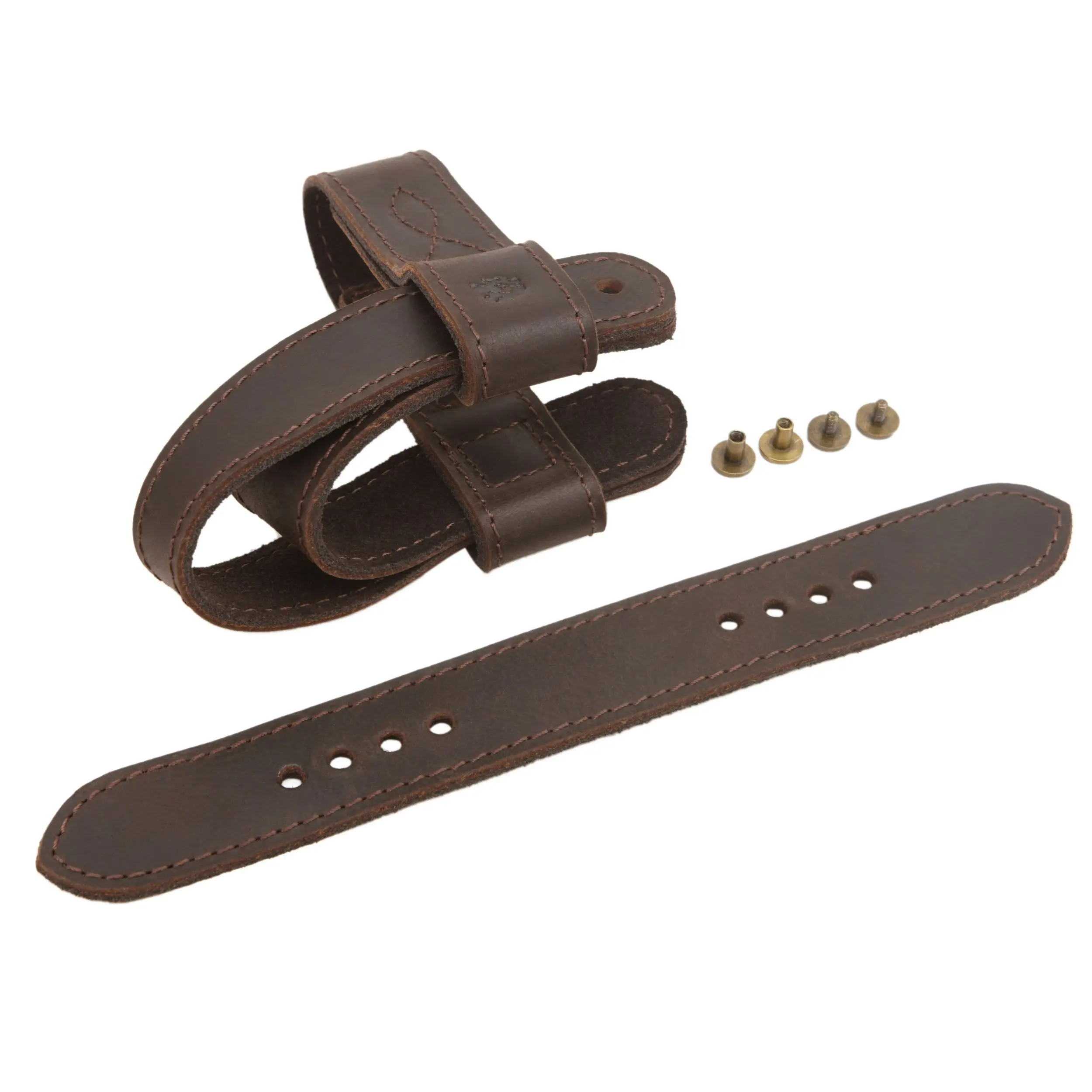 Upgraded Cowhide Leather Shotgun/Rifle No-Drill Harnessed Buttstock Holder Sling Mount