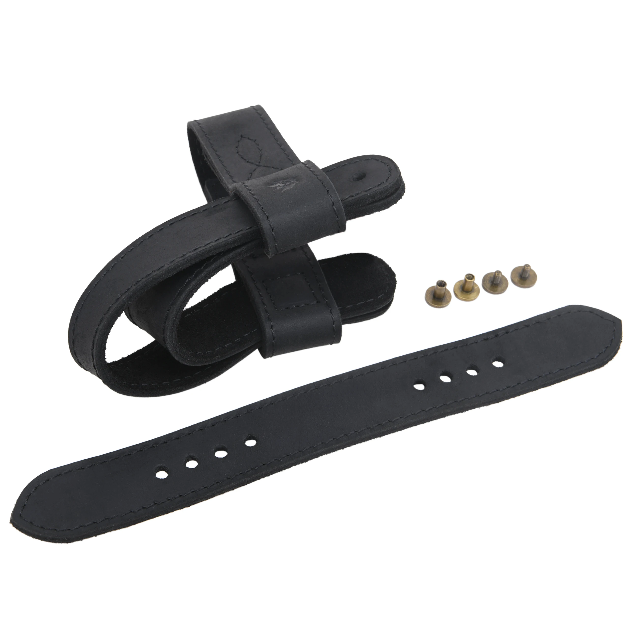 Upgraded Cowhide Leather Shotgun/Rifle No-Drill Harnessed Buttstock Holder Sling Mount