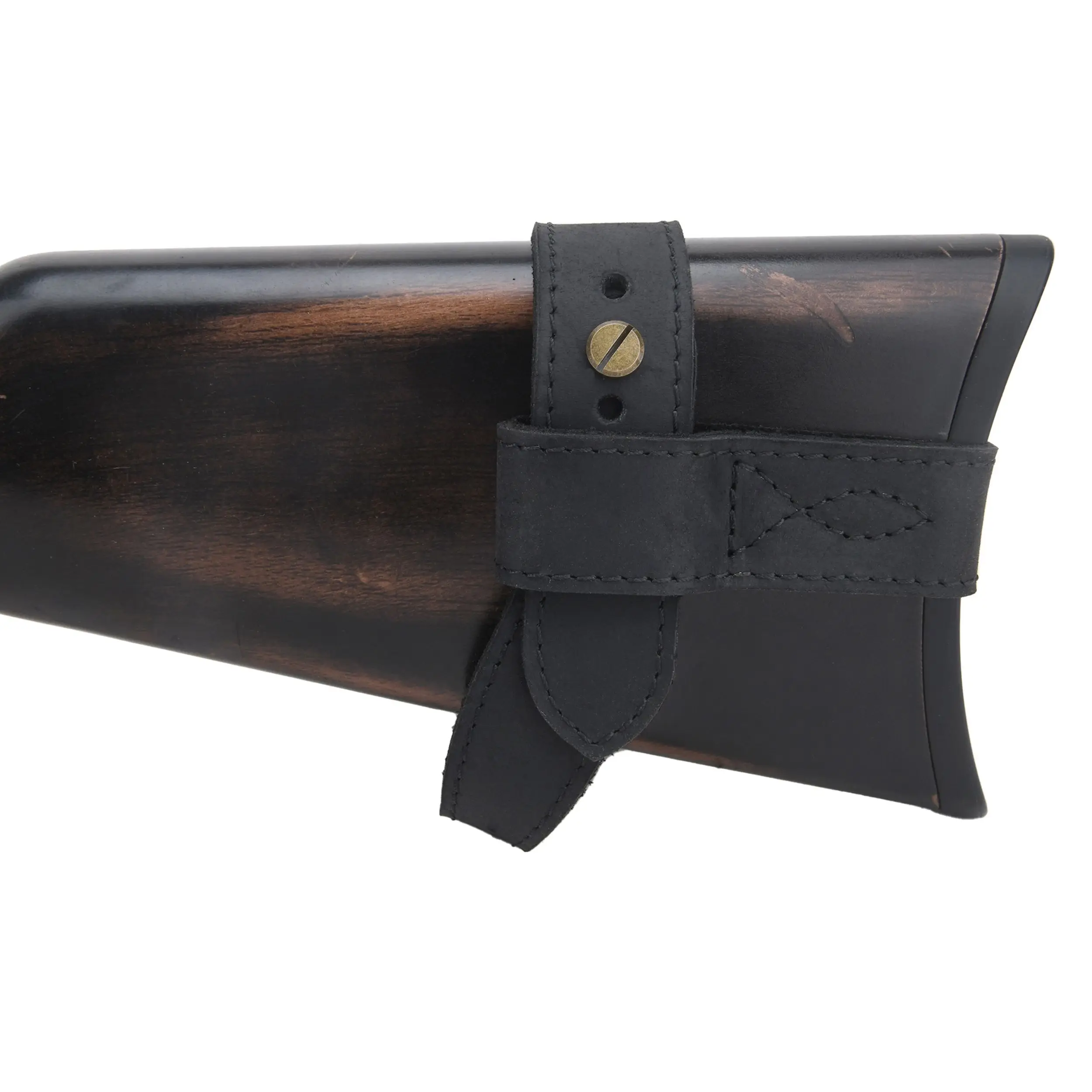 Upgraded Cowhide Leather Shotgun/Rifle No-Drill Harnessed Buttstock Holder Sling Mount