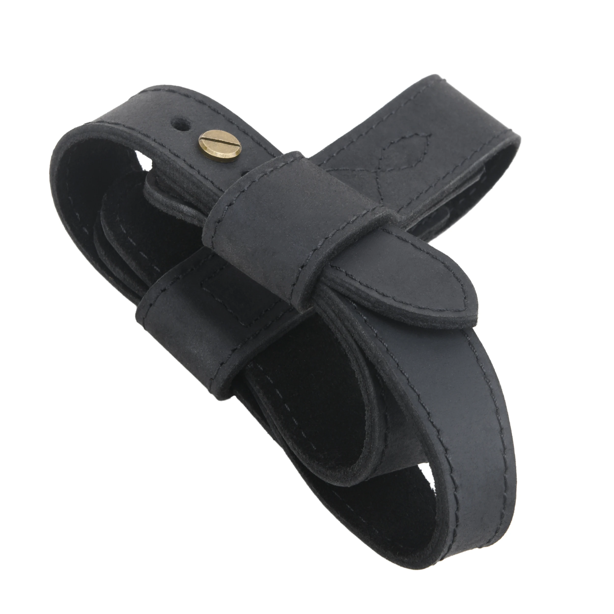 Upgraded Cowhide Leather Shotgun/Rifle No-Drill Harnessed Buttstock Holder Sling Mount