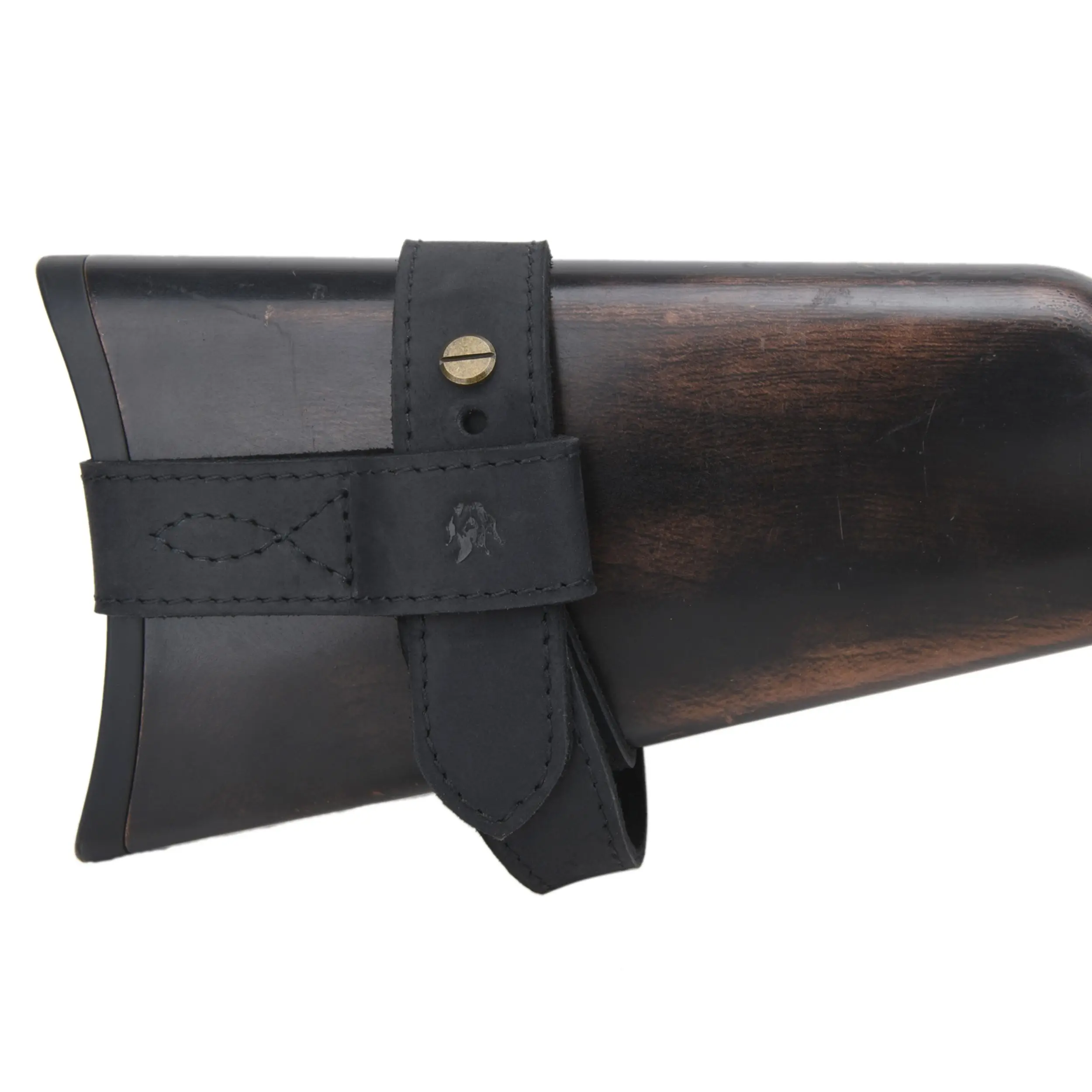 Upgraded Cowhide Leather Shotgun/Rifle No-Drill Harnessed Buttstock Holder Sling Mount